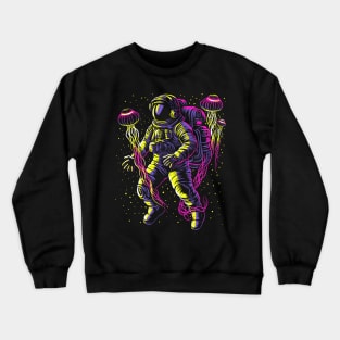 Astronaut with galactic jellyfish Crewneck Sweatshirt